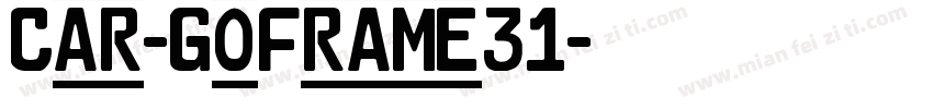 Car-Go Frame 31字体转换
